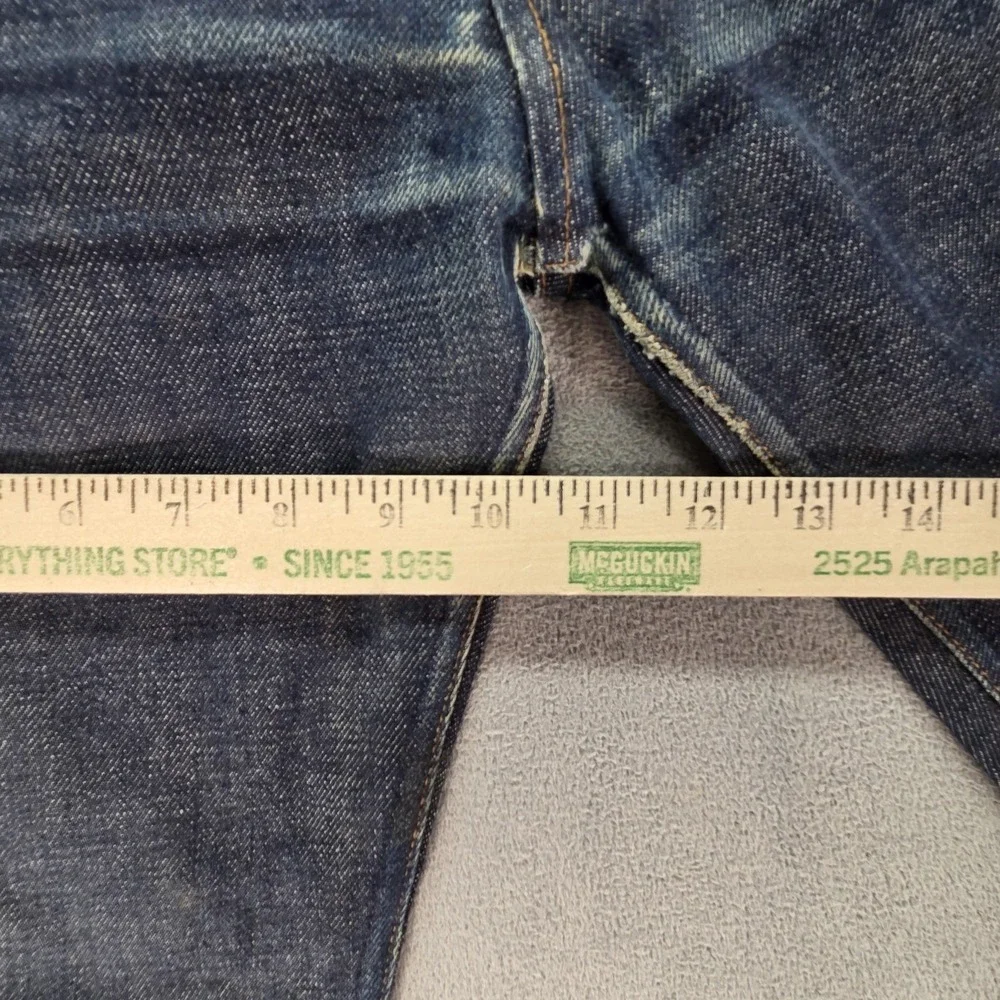A.P.C. Jeans Mens Blue Dark‎ Wash Slim Whiskers Honeycomb Fits 31x29
